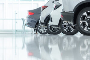 custom epoxy floors for garage auto dealership ABQ