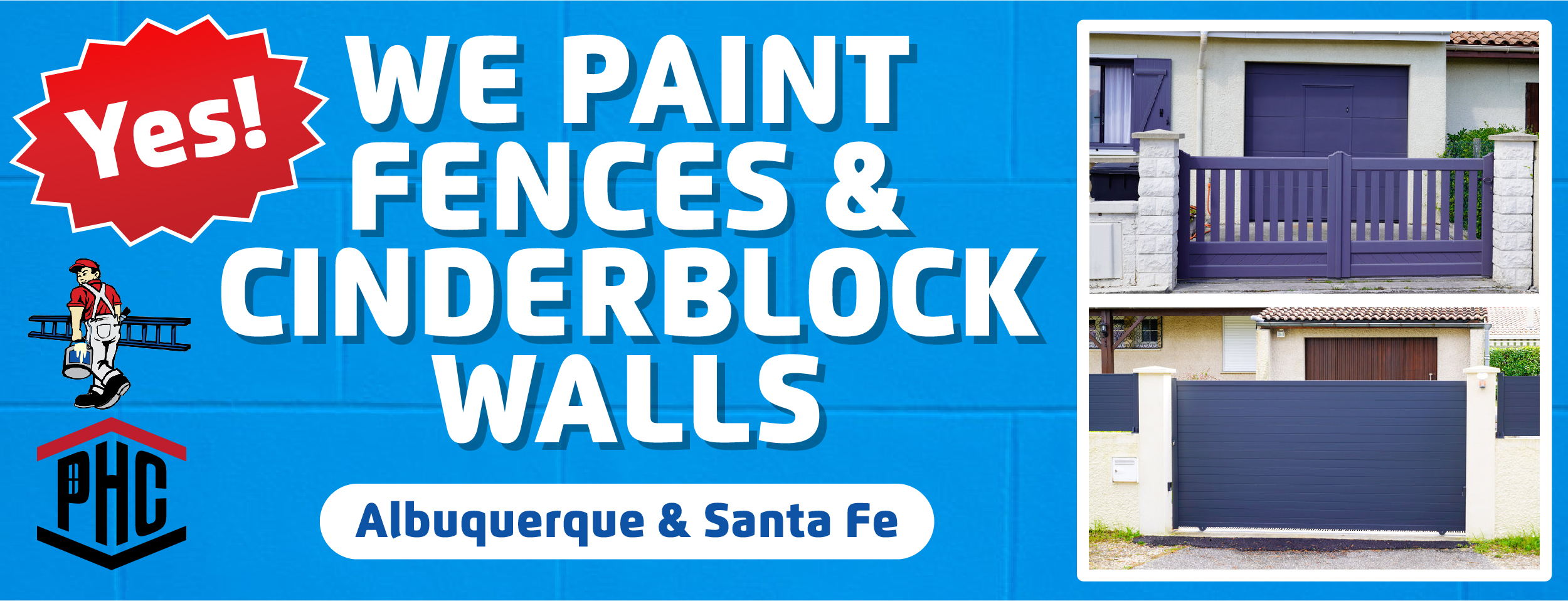 paint cinderblock walls fences Albuquerque NM